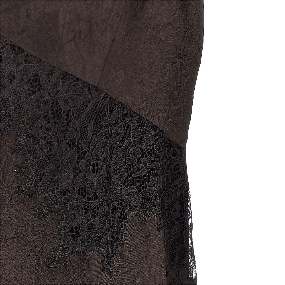 jacquard fabric and lace slipdress