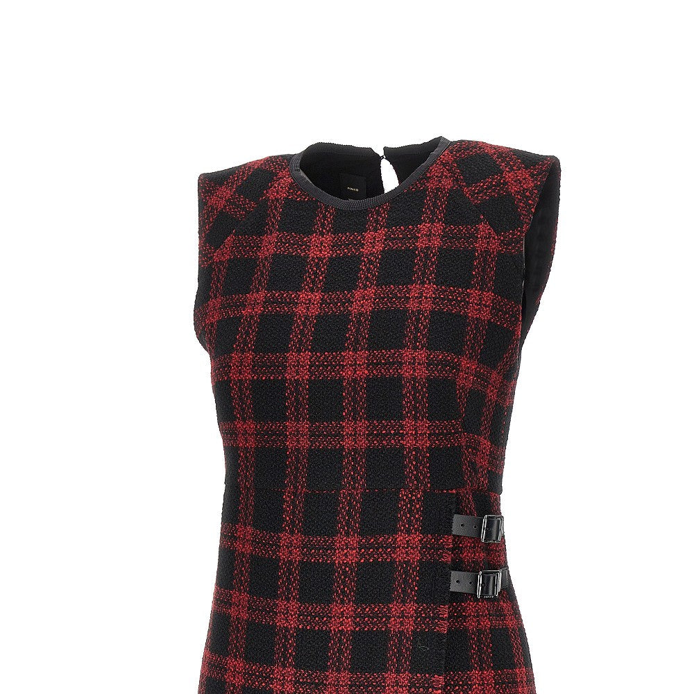 wool-blend tweed short dress