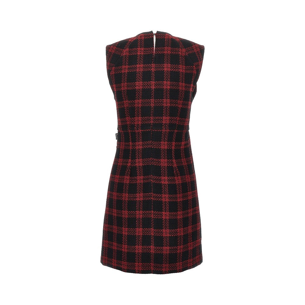 wool-blend tweed short dress