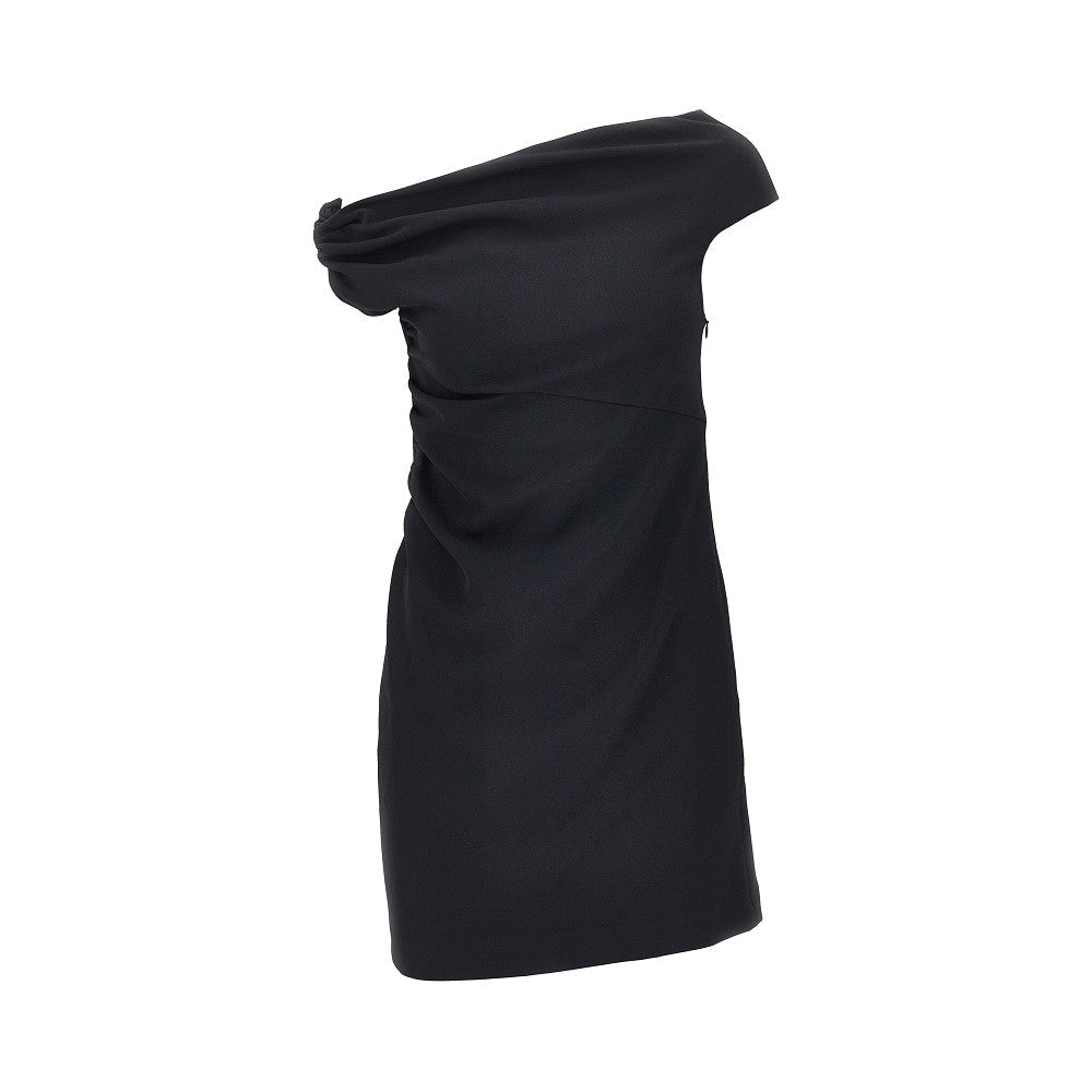 stretch crêpe short dress