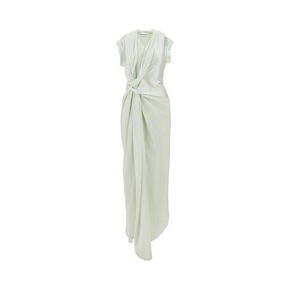 VICTORIA BECKHAM 12 jersey and crepe de chine twist dress