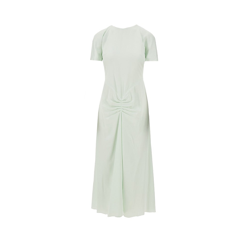 VICTORIA BECKHAM 10 crepe satin gathered midi dress