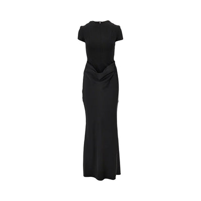 draped maxi dress
