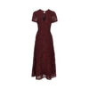 floral mesh ankle-length dress