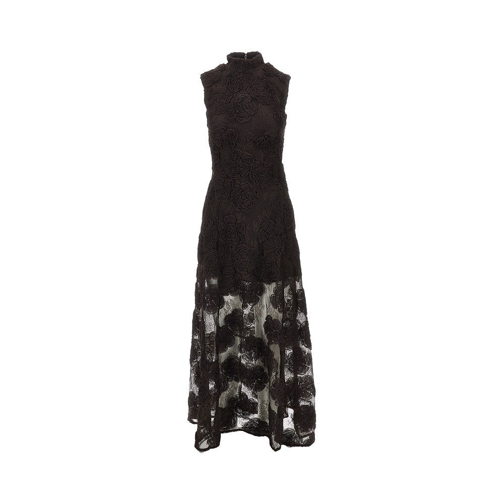ROTATE 34 3d floral lace long dress