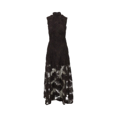 3d floral lace long dress