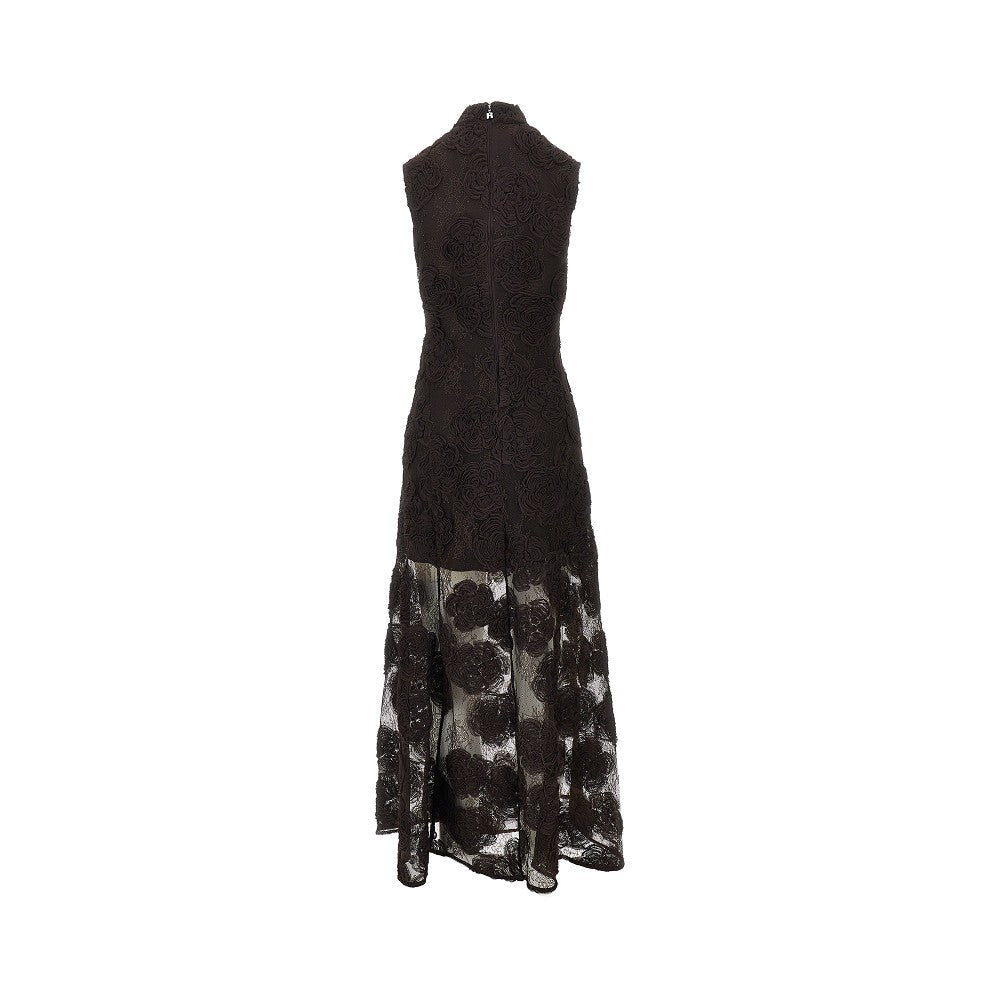 3d floral lace long dress