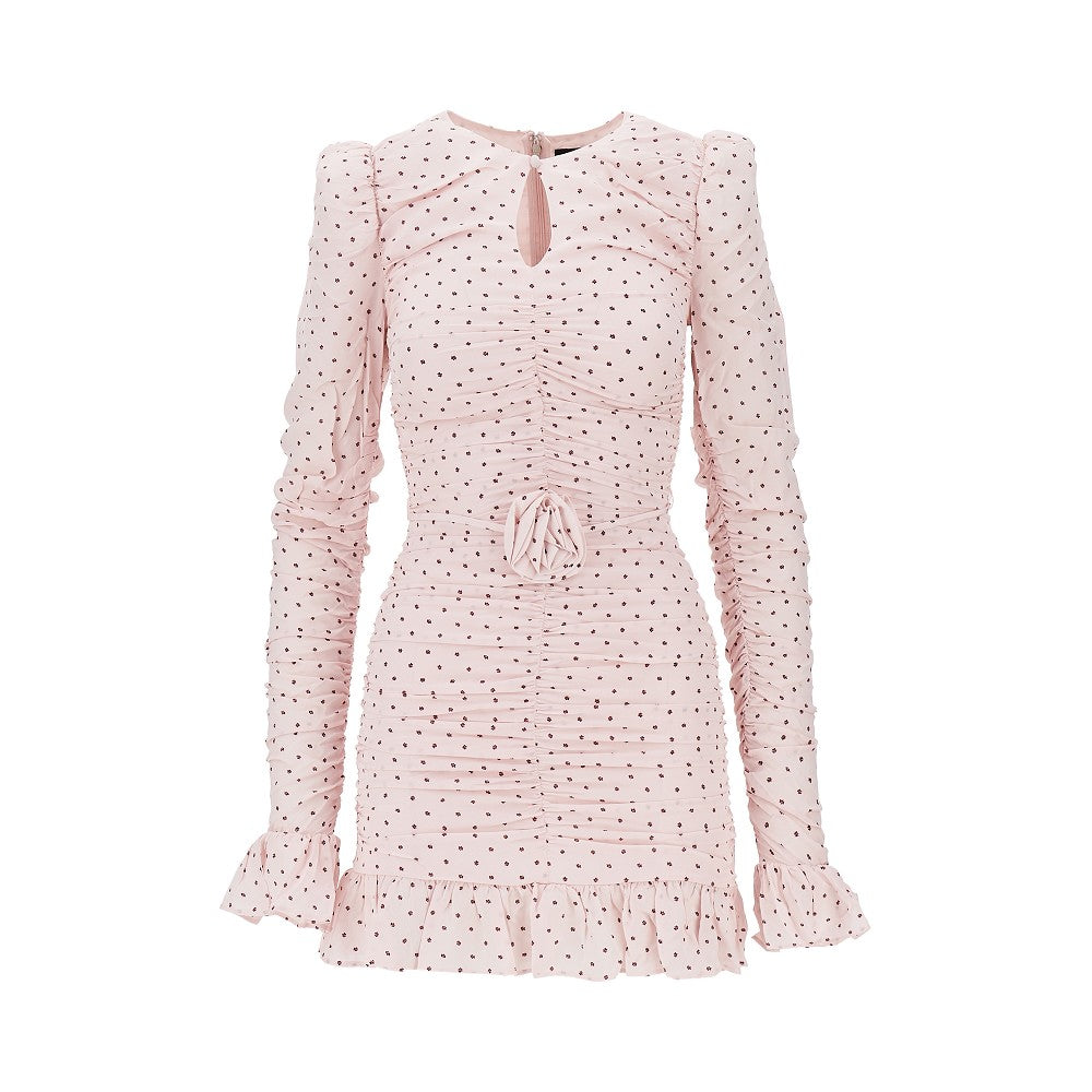 viscose ruched mini dress