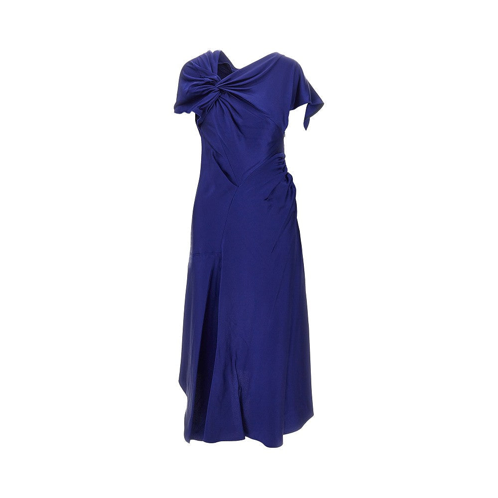 VICTORIA BECKHAM 12 crepe back satin asymmetrical midi dress