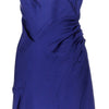 crepe back satin asymmetrical midi dress