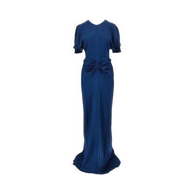isabella crepe back satin long dress