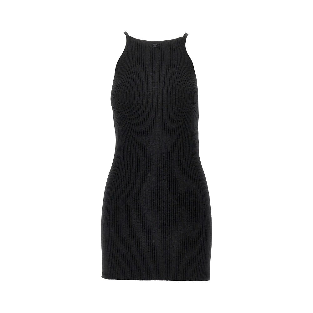 COURREGES S ribbed knit mini dress