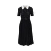 t monogram pointelle knit dress