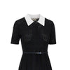 t monogram pointelle knit dress