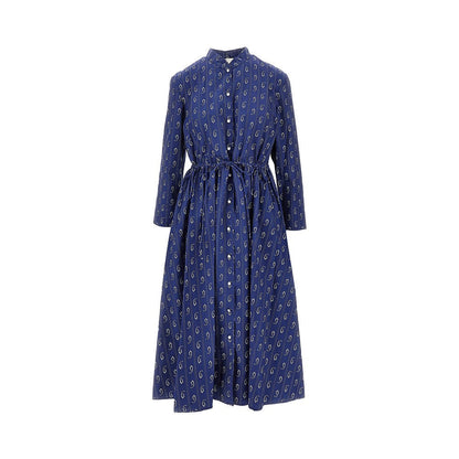TORY BURCH 4 printed cotton midi shirtdress