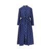 printed cotton midi shirtdress
