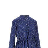 TORY BURCH 4 printed cotton midi shirtdress