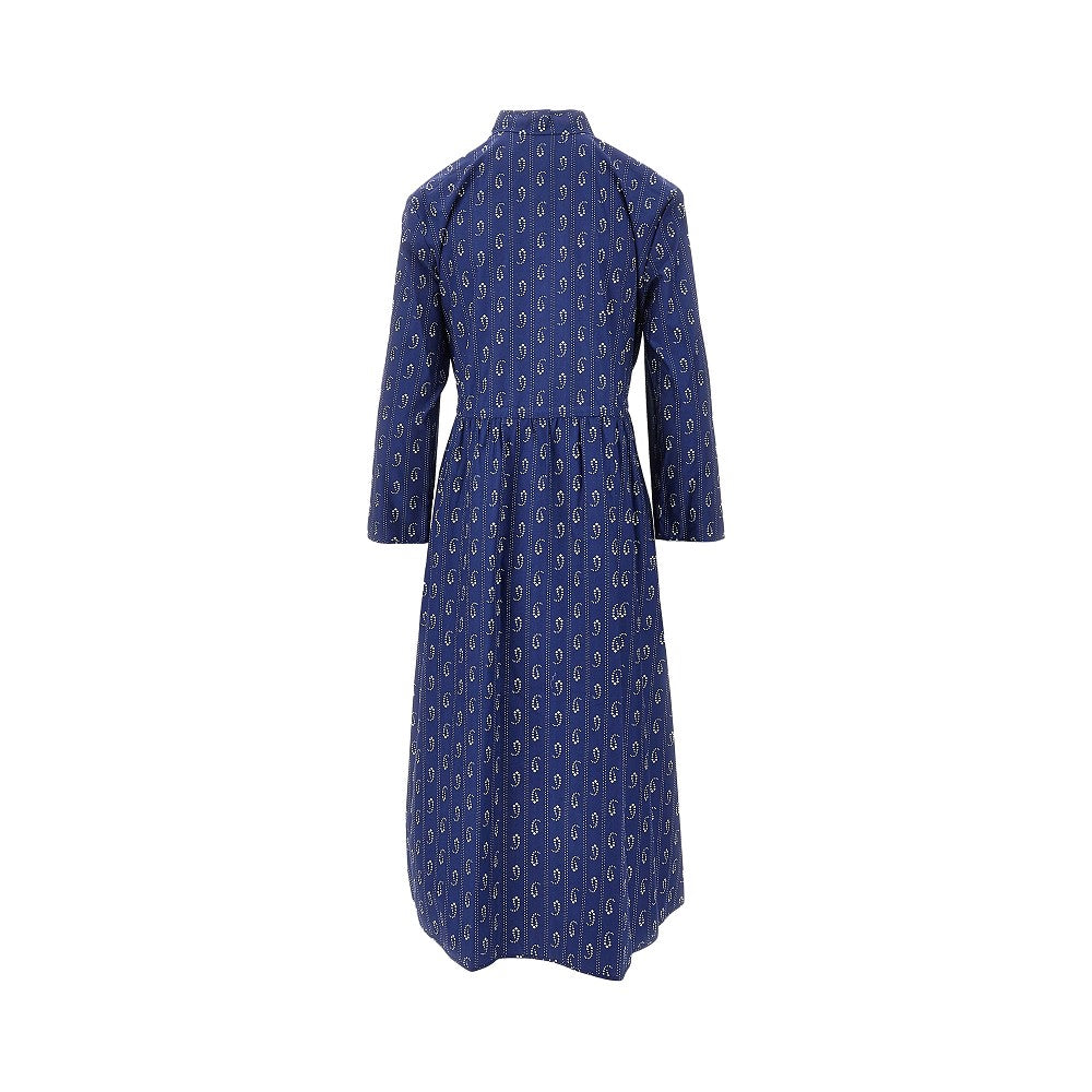 printed cotton midi shirtdress