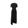 gathered jersey dress