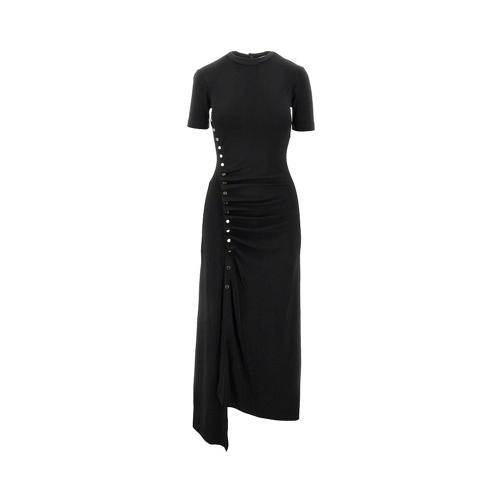 gathered jersey dress