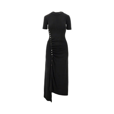 gathered jersey dress
