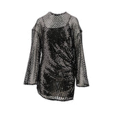 THE ATTICO 42 sequinned net mini dress
