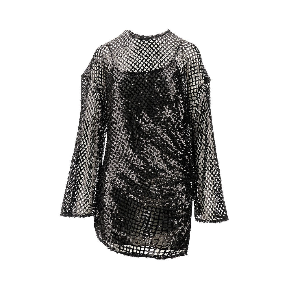 THE ATTICO 42 sequinned net mini dress