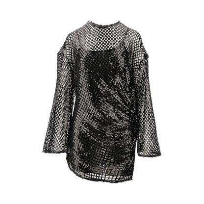THE ATTICO 42 sequinned net mini dress