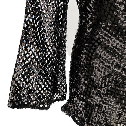 THE ATTICO 42 sequinned net mini dress
