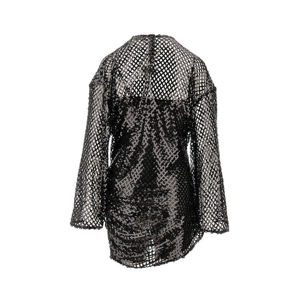 THE ATTICO 42 sequinned net mini dress