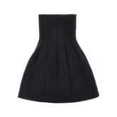 MAX MARA 40 sablé bustier mini dress