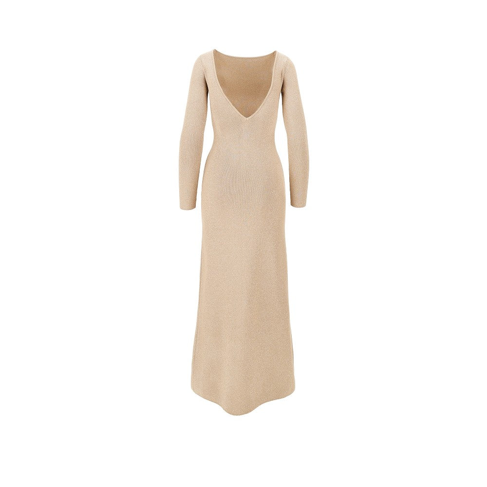 MAX MARA S lurex viscose long dress