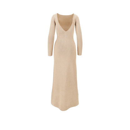 MAX MARA S lurex viscose long dress