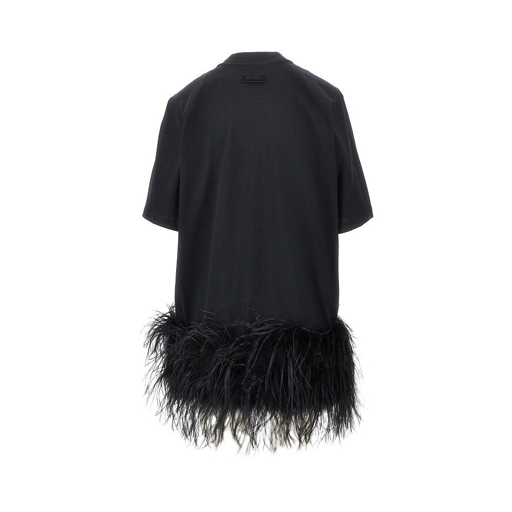 THE ATTICO 42 jersey mini dress with feathers