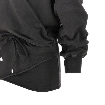 THE ATTICO 38 french terry wrap mini dress