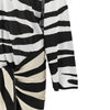 zebra striped knitted mini dress