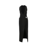 THE ATTICO 40 jersey midi wrap dress