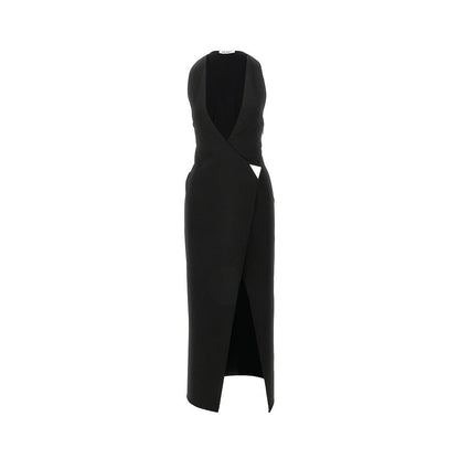 THE ATTICO 40 jersey midi wrap dress