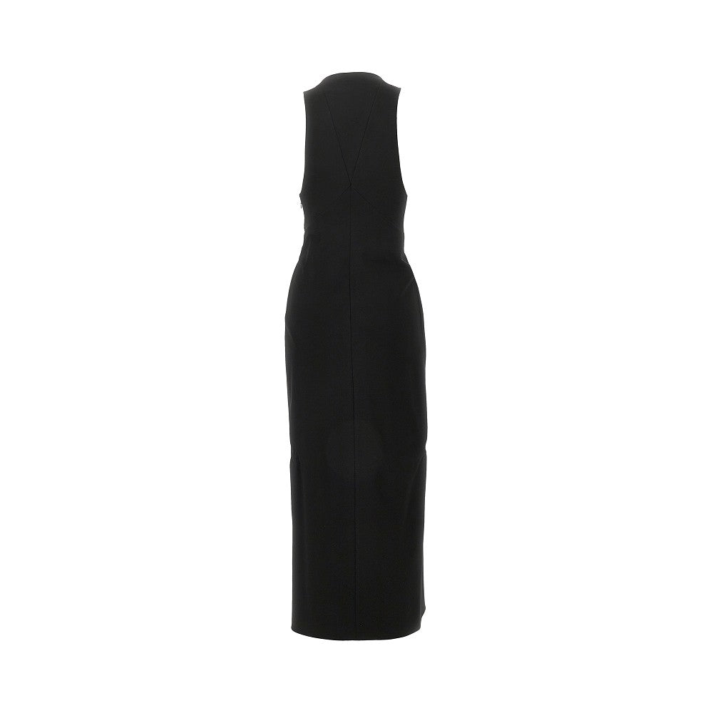 jersey midi wrap dress