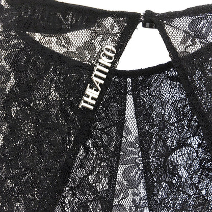 THE ATTICO 40 stretch lace midi dress