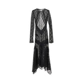 THE ATTICO 40 stretch lace midi dress