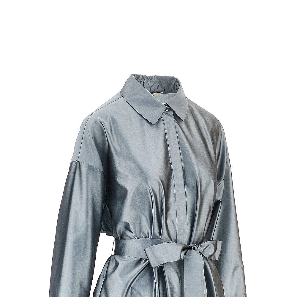 organdy midi shirt dress