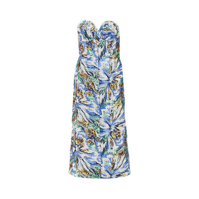 RABANNE 38 floral sequinned midi dress