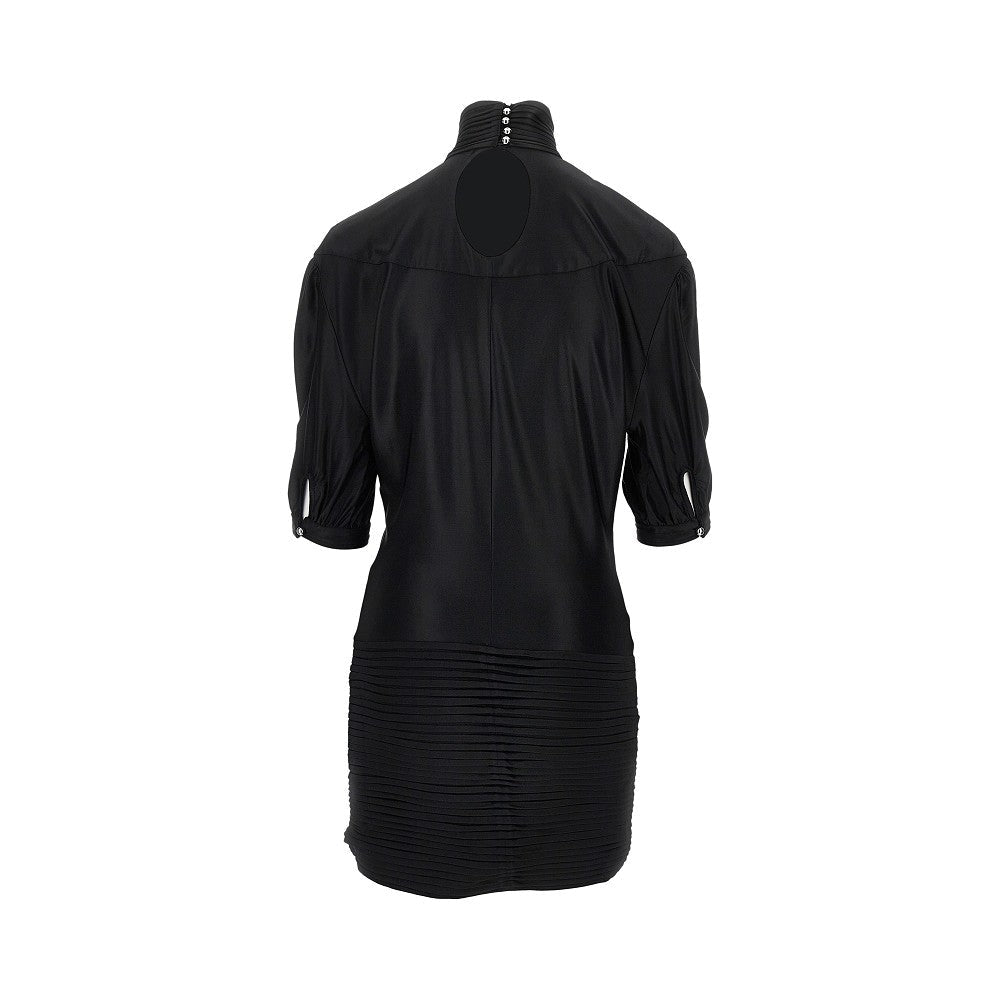 gathered details mini dress