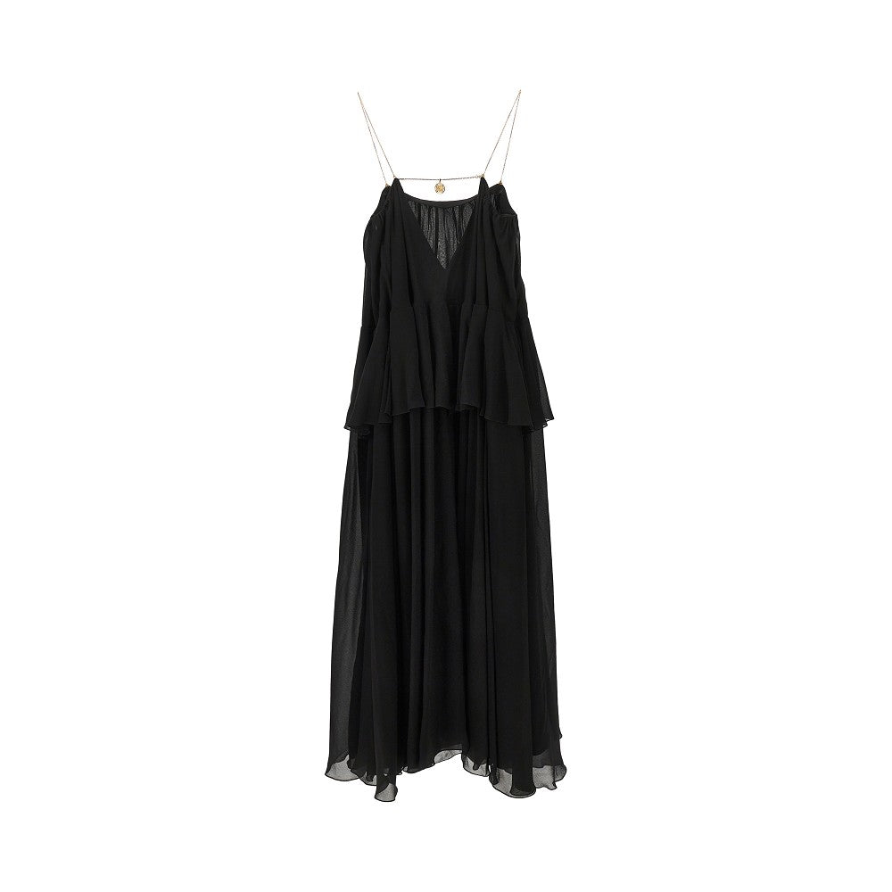 silk georgette long dress