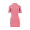 henley ribbed cotton mini dress