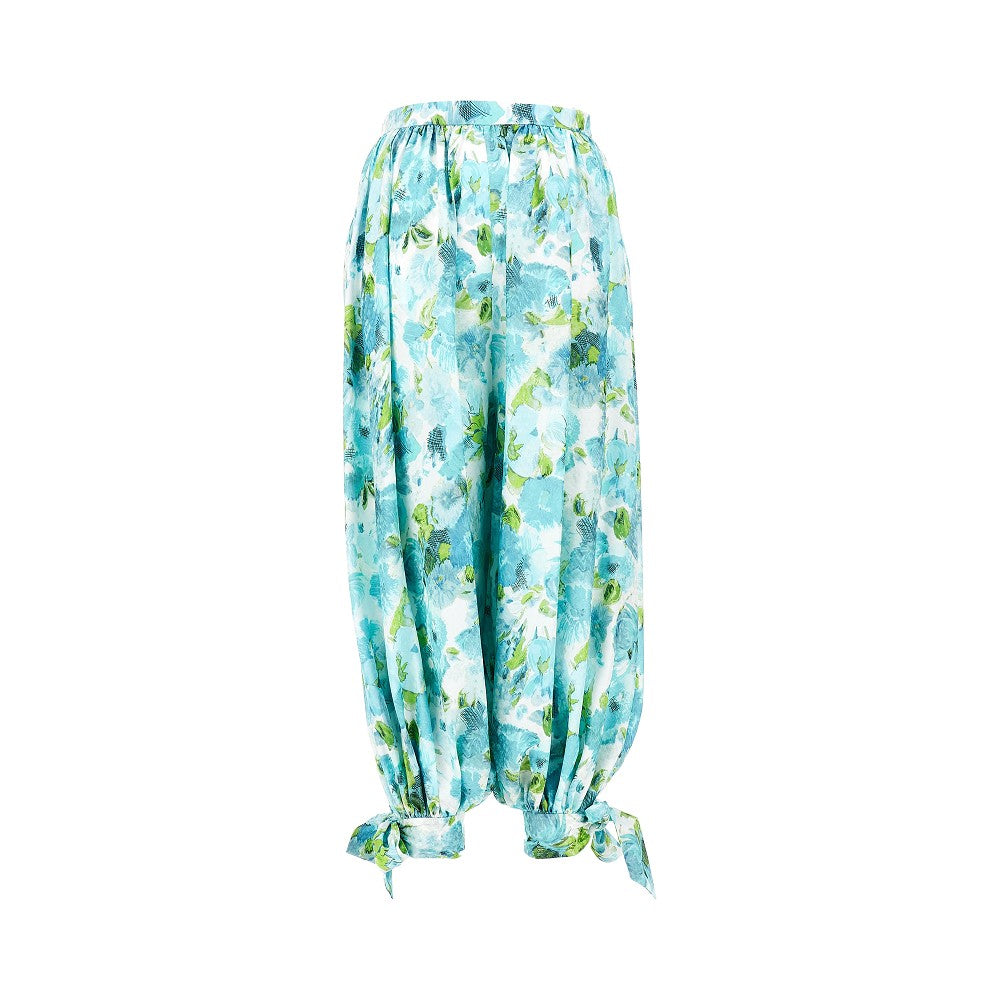 jacquard silk pants