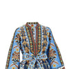 tapestry print cotton mini dress