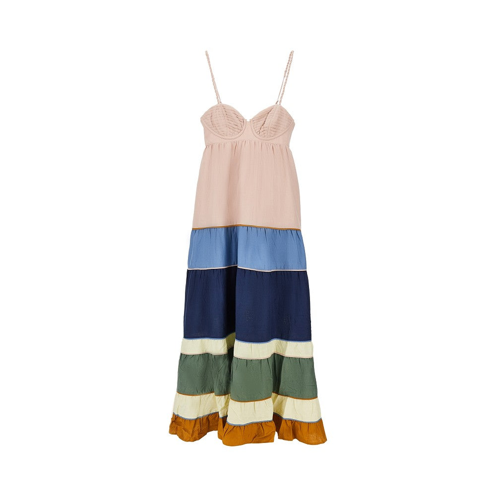 FARM RIO S long dress with flounces