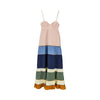 long dress with flounces